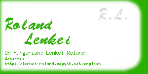 roland lenkei business card